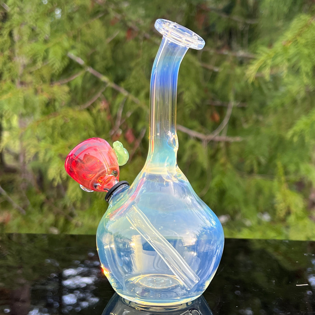 Beezy x Tako Collab Heavy Silver Fumed Mini Bong Glass Pipe Tako Glass   