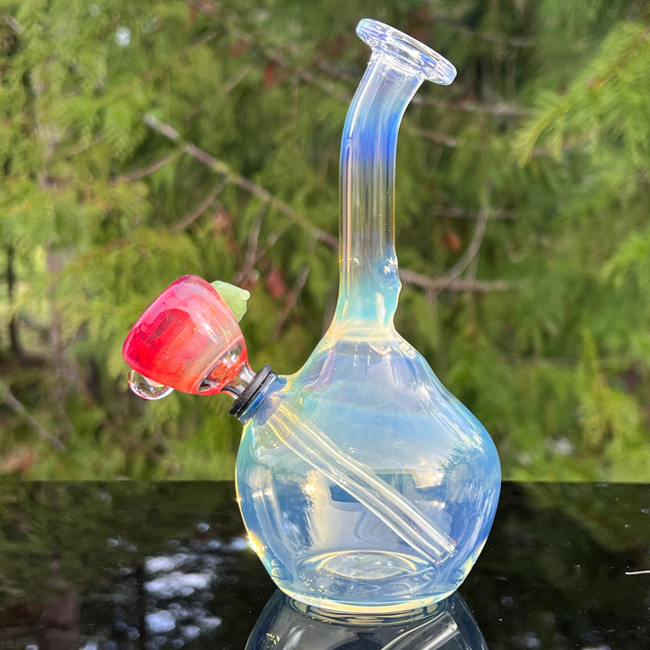 Beezy x Tako Collab Heavy Silver Fumed Mini Bong Glass Pipe Tako Glass   