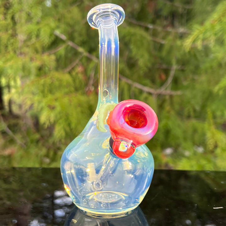 Beezy x Tako Collab Heavy Silver Fumed Mini Bong Glass Pipe Tako Glass   