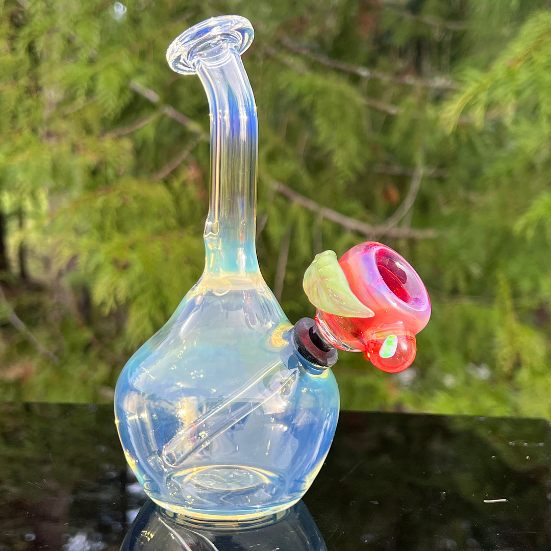 Beezy x Tako Collab Heavy Silver Fumed Mini Bong Glass Pipe Tako Glass   