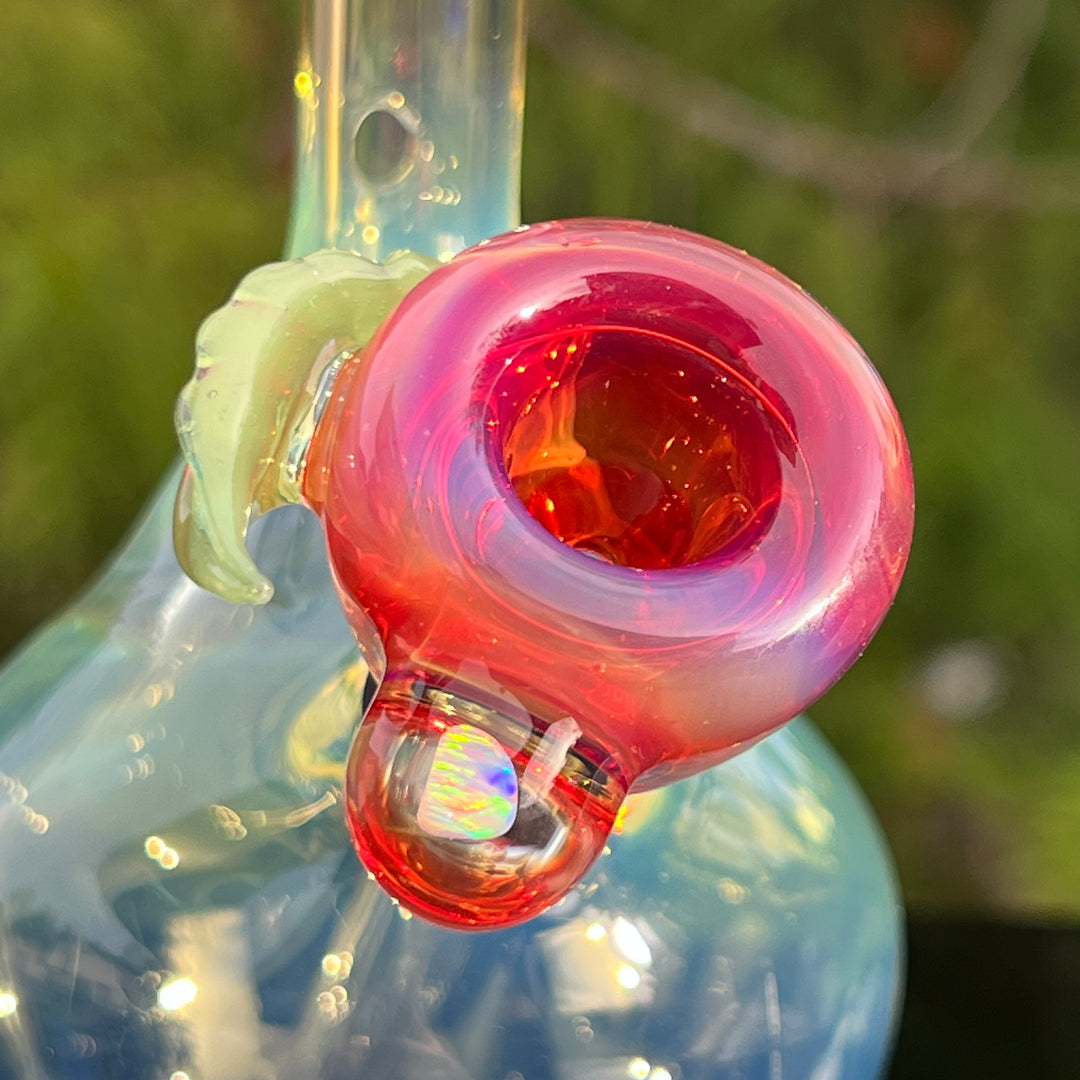 Beezy x Tako Collab Heavy Silver Fumed Mini Bong Glass Pipe Tako Glass   