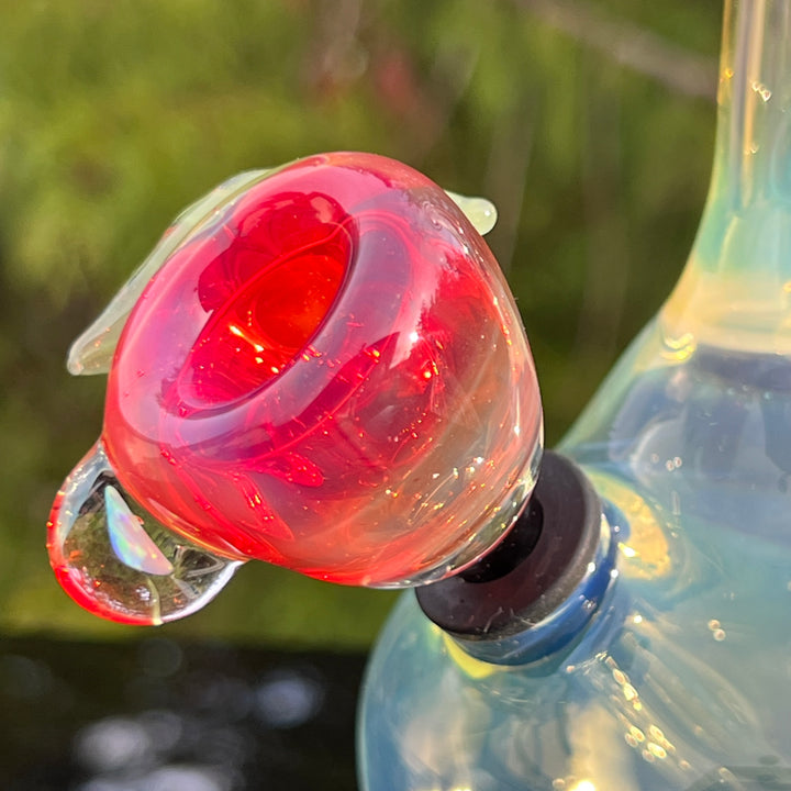 Beezy x Tako Collab Heavy Silver Fumed Mini Bong Glass Pipe Tako Glass   