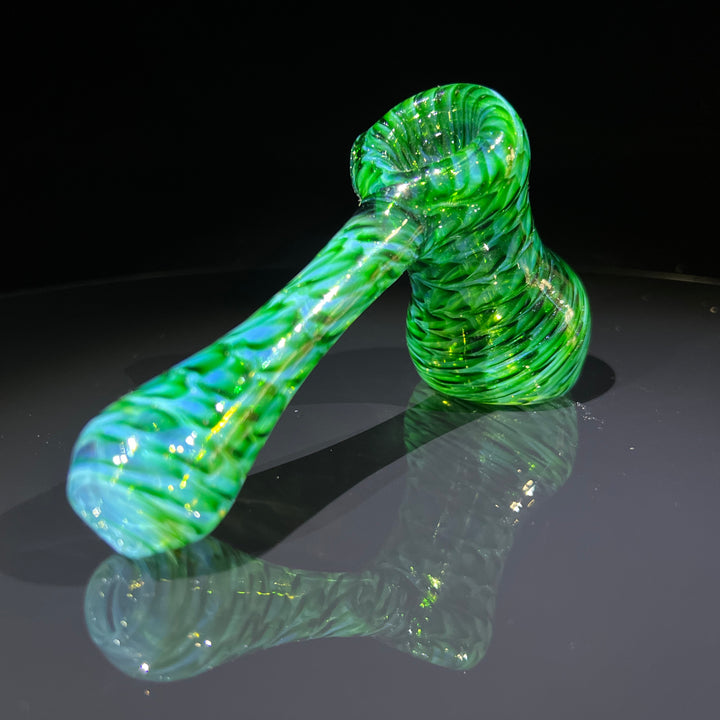 Experimental Green Hammer Bubbler Glass Pipe Jedi Glassworks