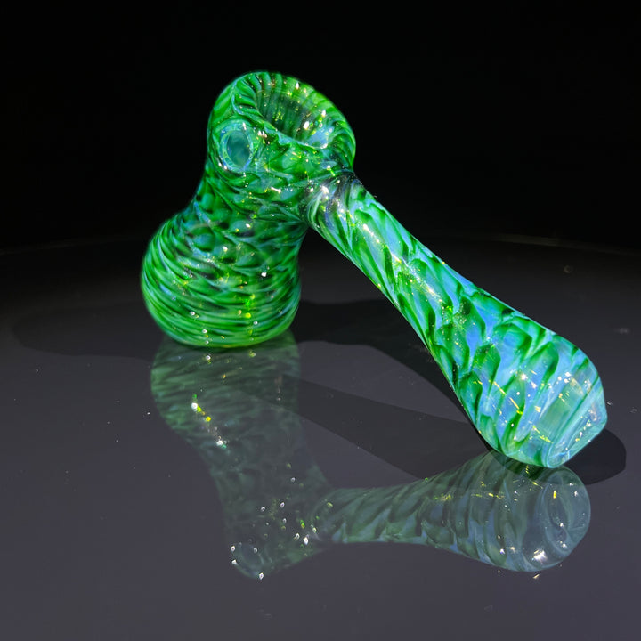 Experimental Green Hammer Bubbler Glass Pipe Jedi Glassworks