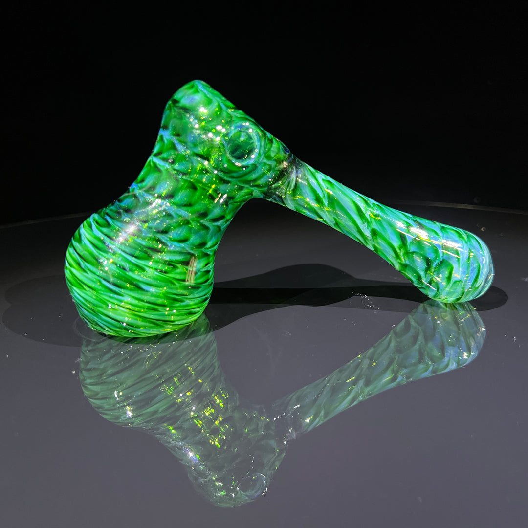 Experimental Green Hammer Bubbler Glass Pipe Jedi Glassworks