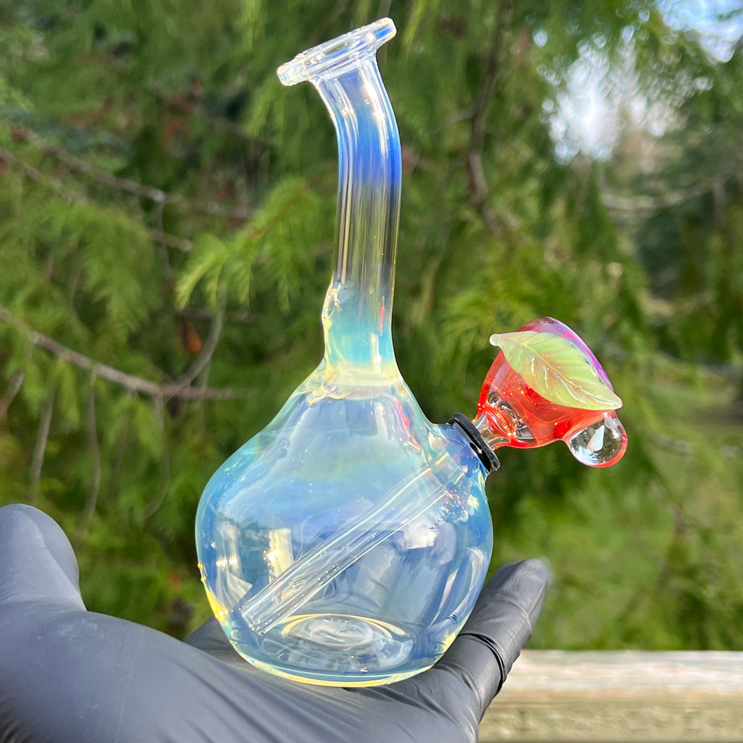 Beezy x Tako Collab Heavy Silver Fumed Mini Bong Glass Pipe Tako Glass   