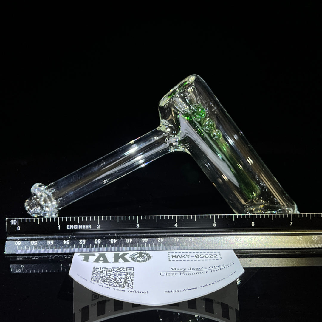 Clear Hammer Bubbler Glass Pipe Mary Jane's Glass   