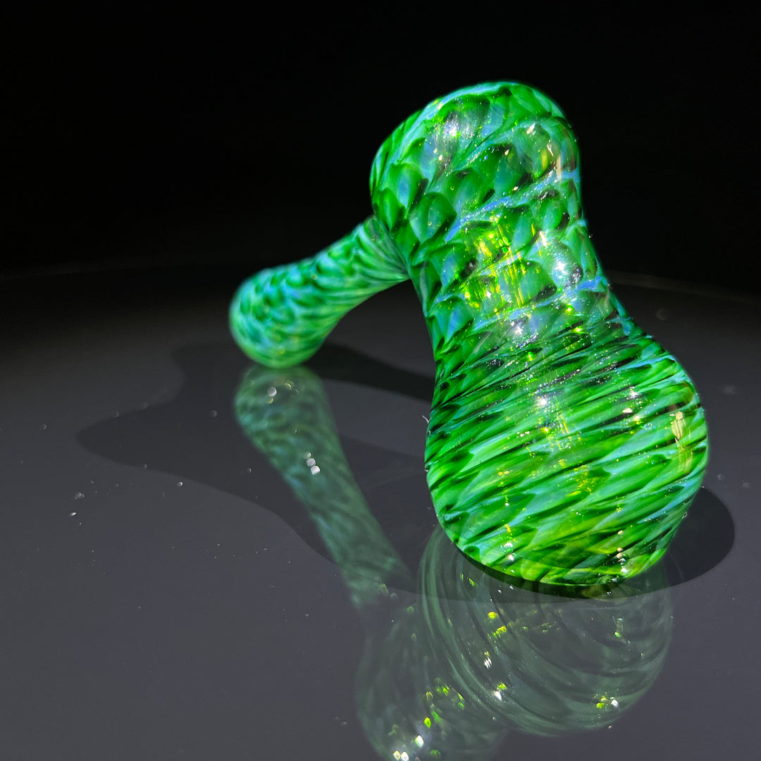 Experimental Green Hammer Bubbler Glass Pipe Jedi Glassworks