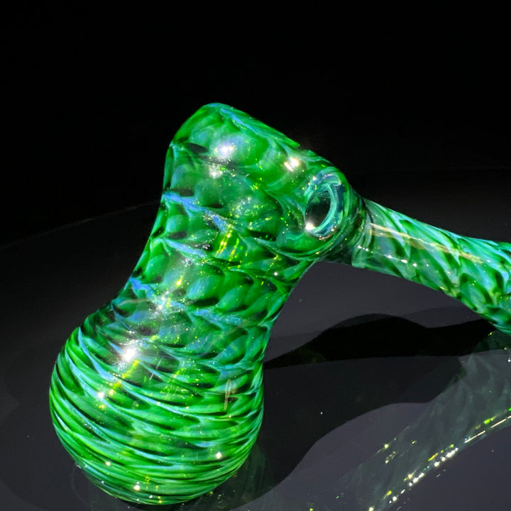 Experimental Green Hammer Bubbler Glass Pipe Jedi Glassworks