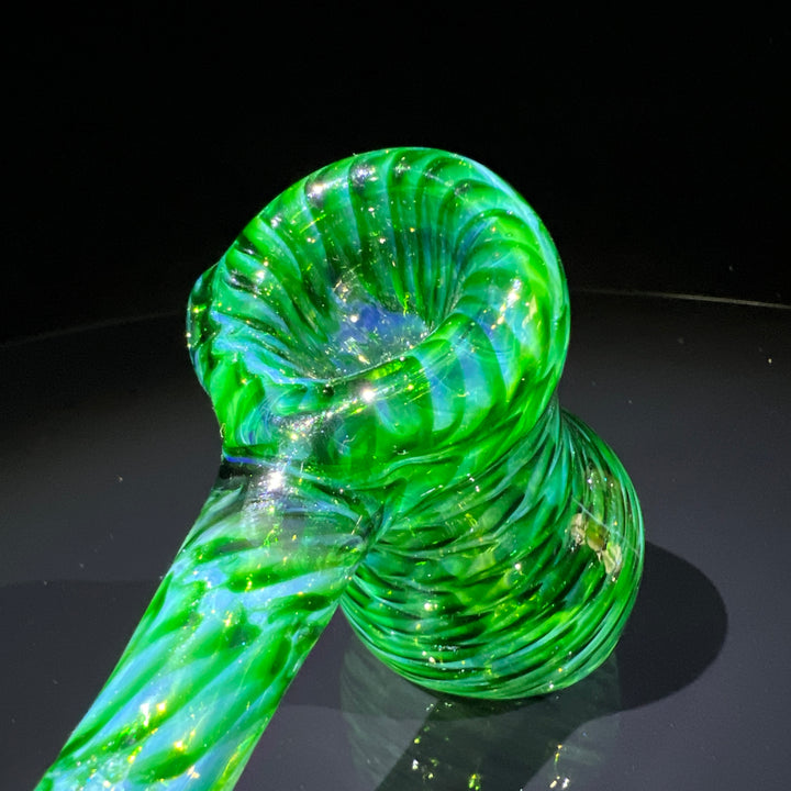 Experimental Green Hammer Bubbler Glass Pipe Jedi Glassworks