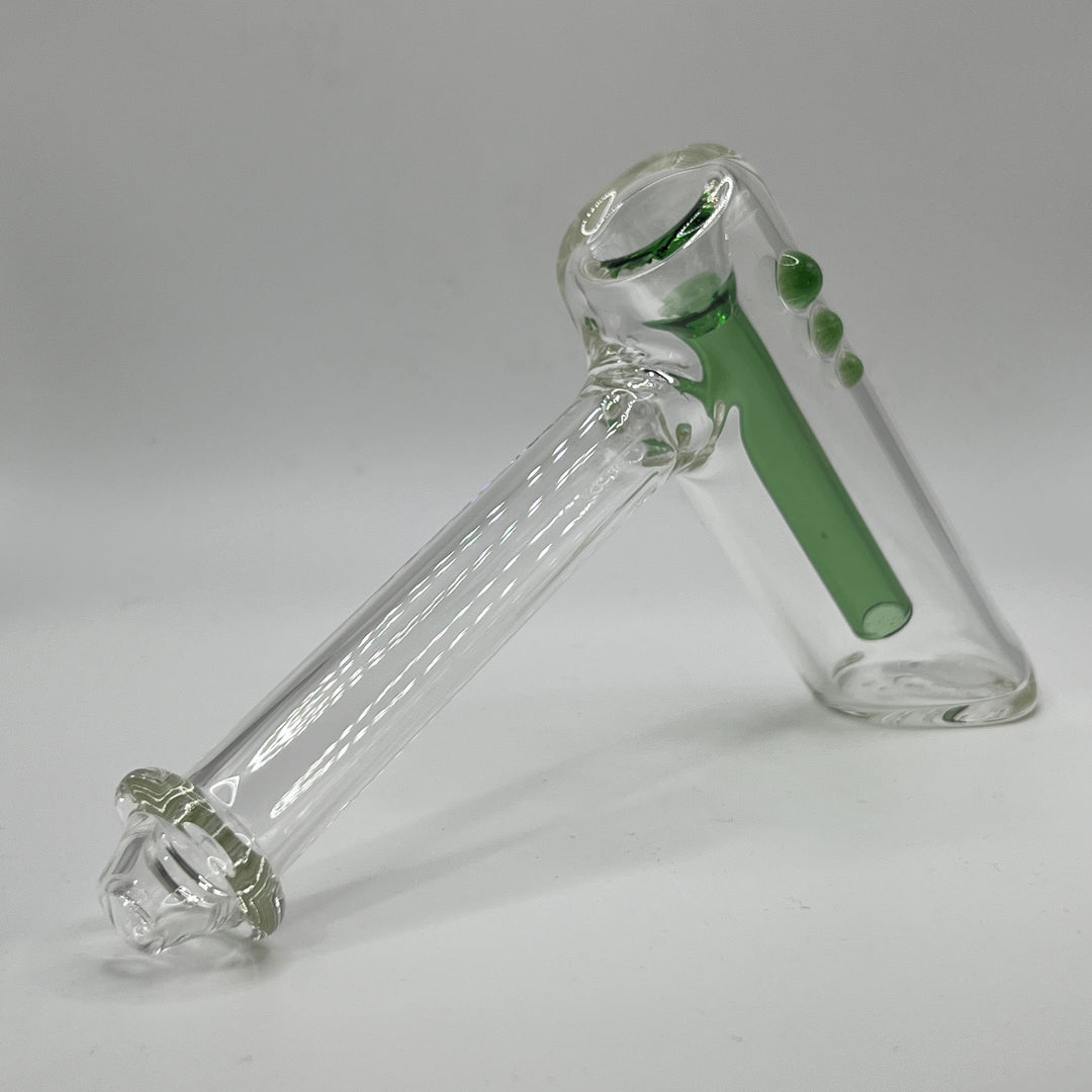 Clear Hammer Bubbler Glass Pipe Mary Jane's Glass   