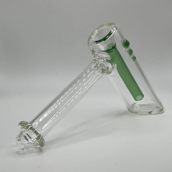 Clear Hammer Bubbler Glass Pipe Mary Jane's Glass   