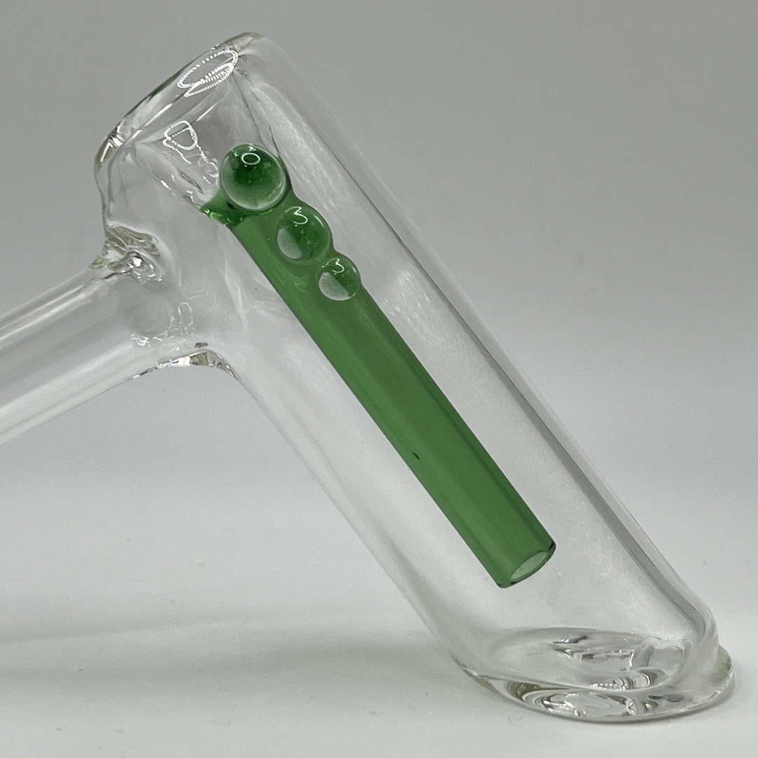 Clear Hammer Bubbler Glass Pipe Mary Jane's Glass   