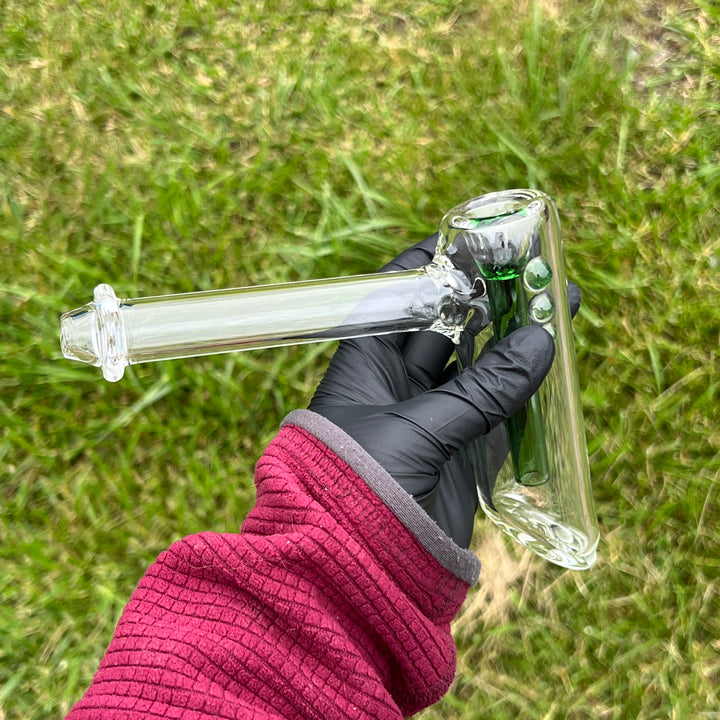 Clear Hammer Bubbler Glass Pipe Mary Jane's Glass   