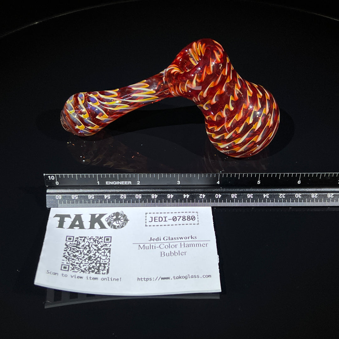 Multi-Color Hammer Bubbler Glass Pipe Jedi Glassworks