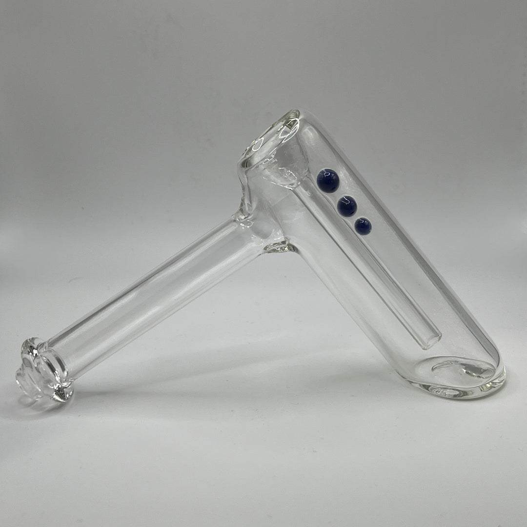 Clear Hammer Bubbler Glass Pipe Mary Jane's Glass   