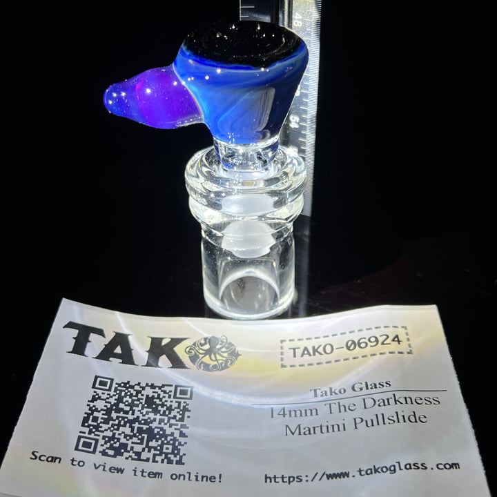 14mm The Darkness Martini Pullslide Accessory Tako Glass   