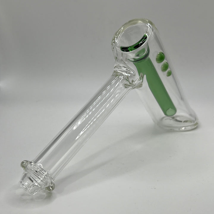 Clear Hammer Bubbler Glass Pipe Mary Jane's Glass   