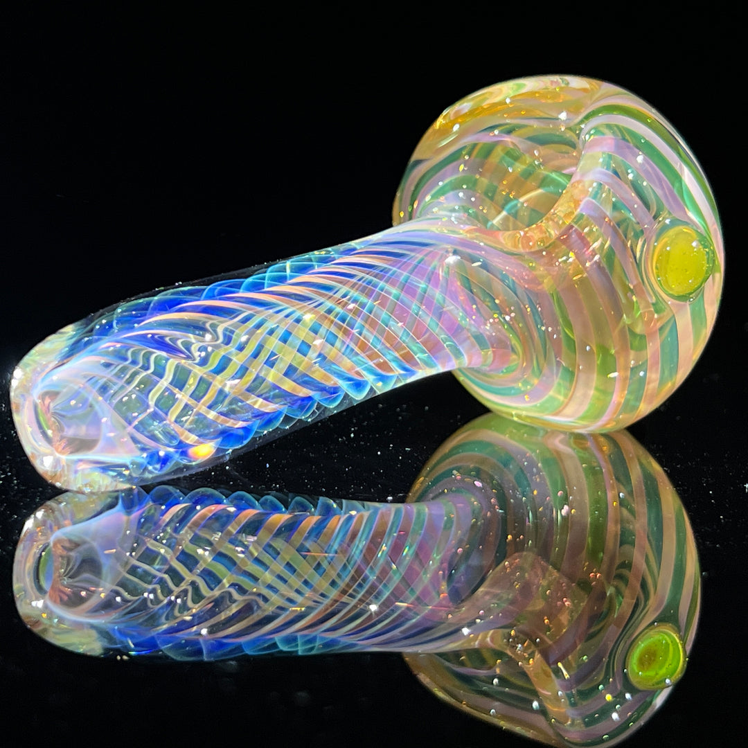 Thick Fume Pipe Green Slyme Marble Glass Pipe Chuck Glass   