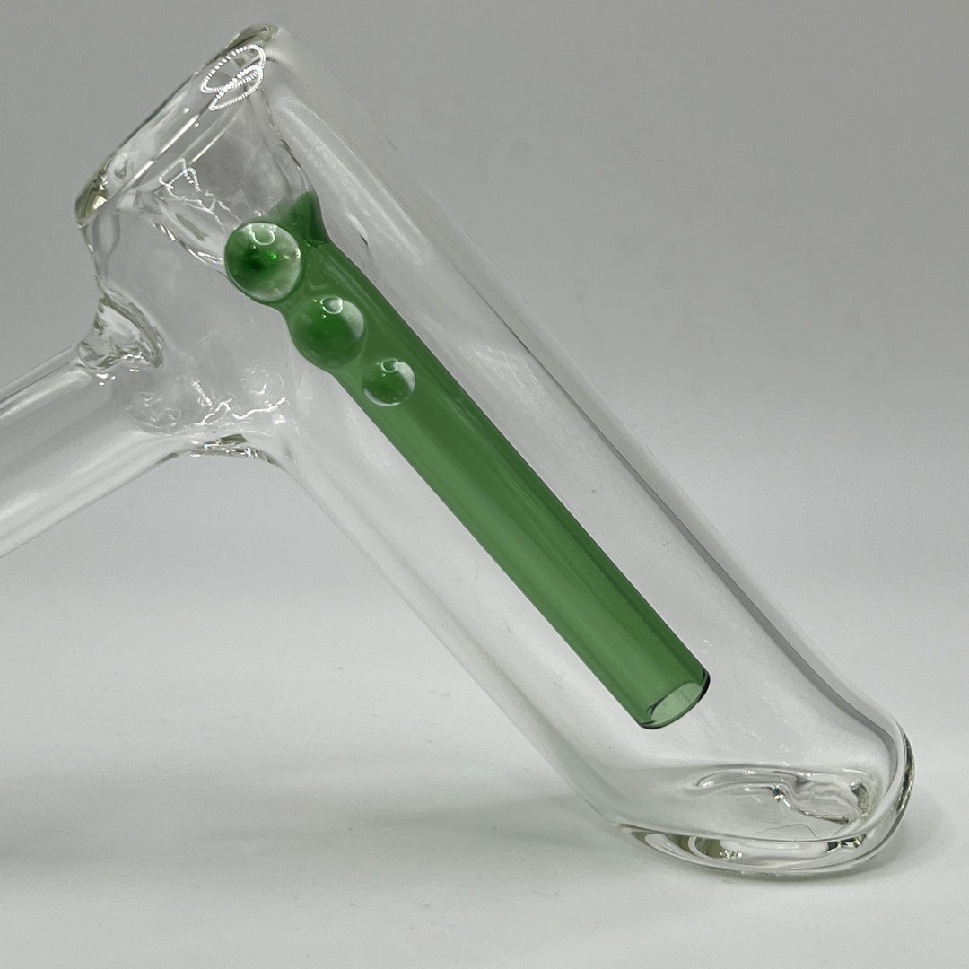 Clear Hammer Bubbler Glass Pipe Mary Jane's Glass   