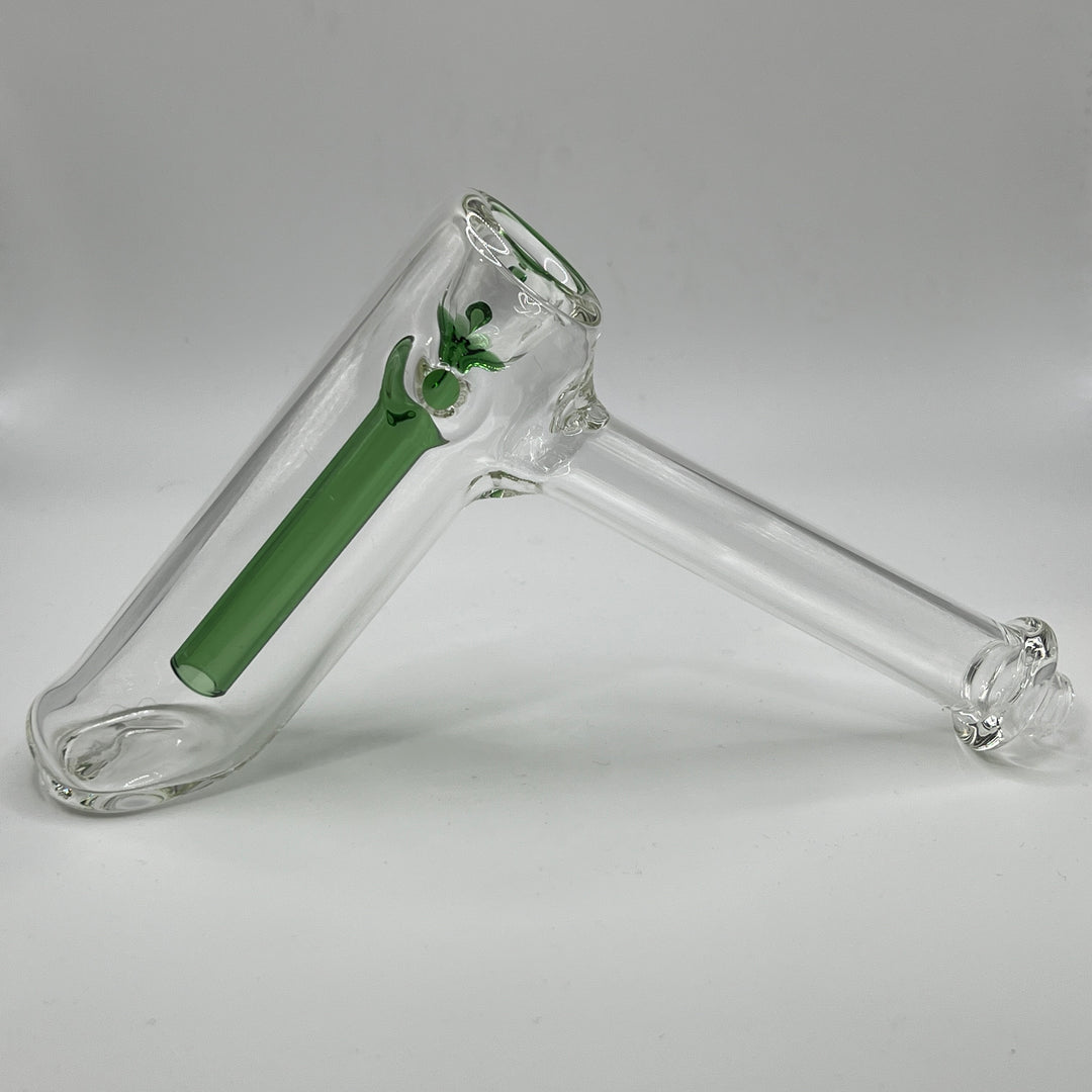 Clear Hammer Bubbler Glass Pipe Mary Jane's Glass   