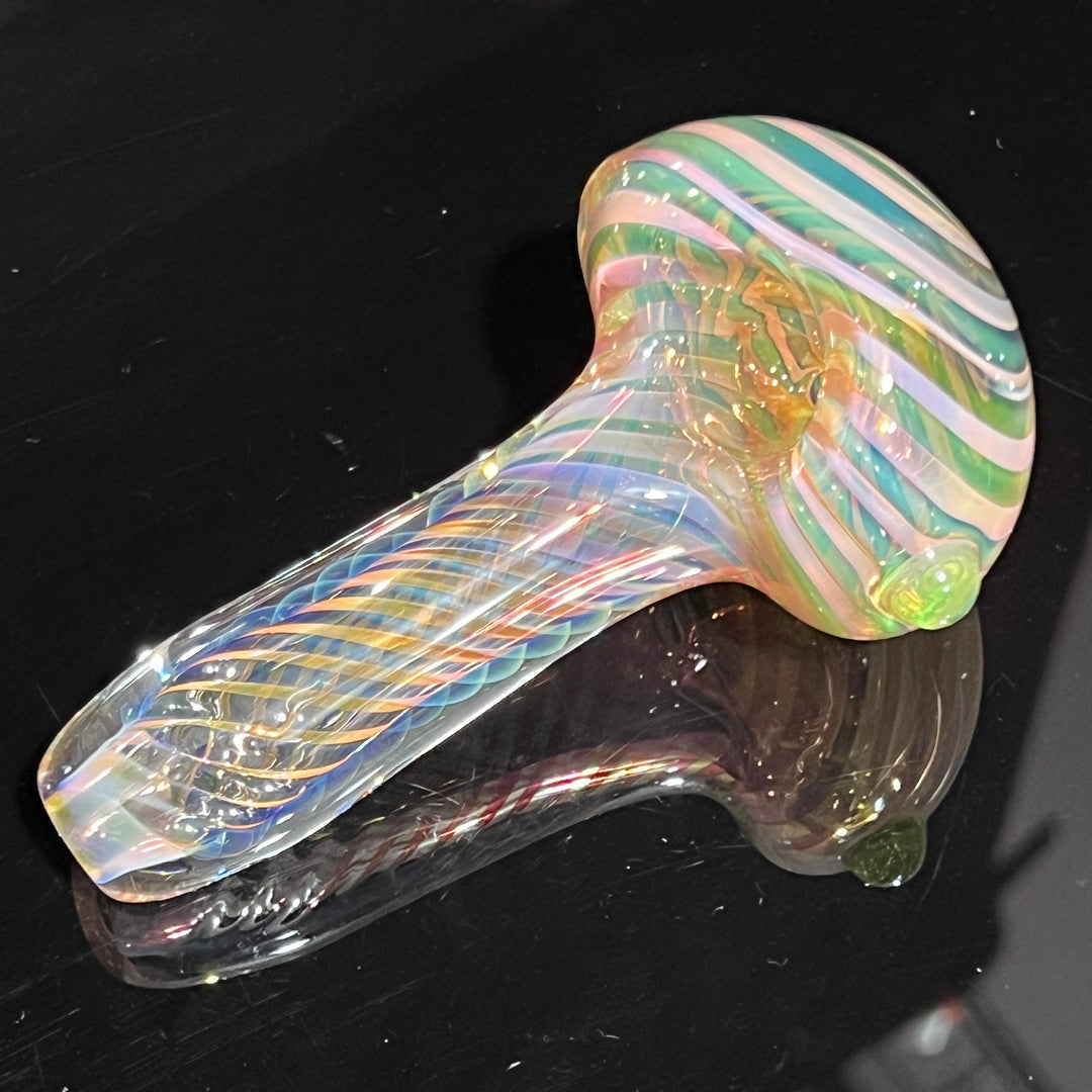 Thick Fume Pipe Green Slyme Marble Glass Pipe Chuck Glass   