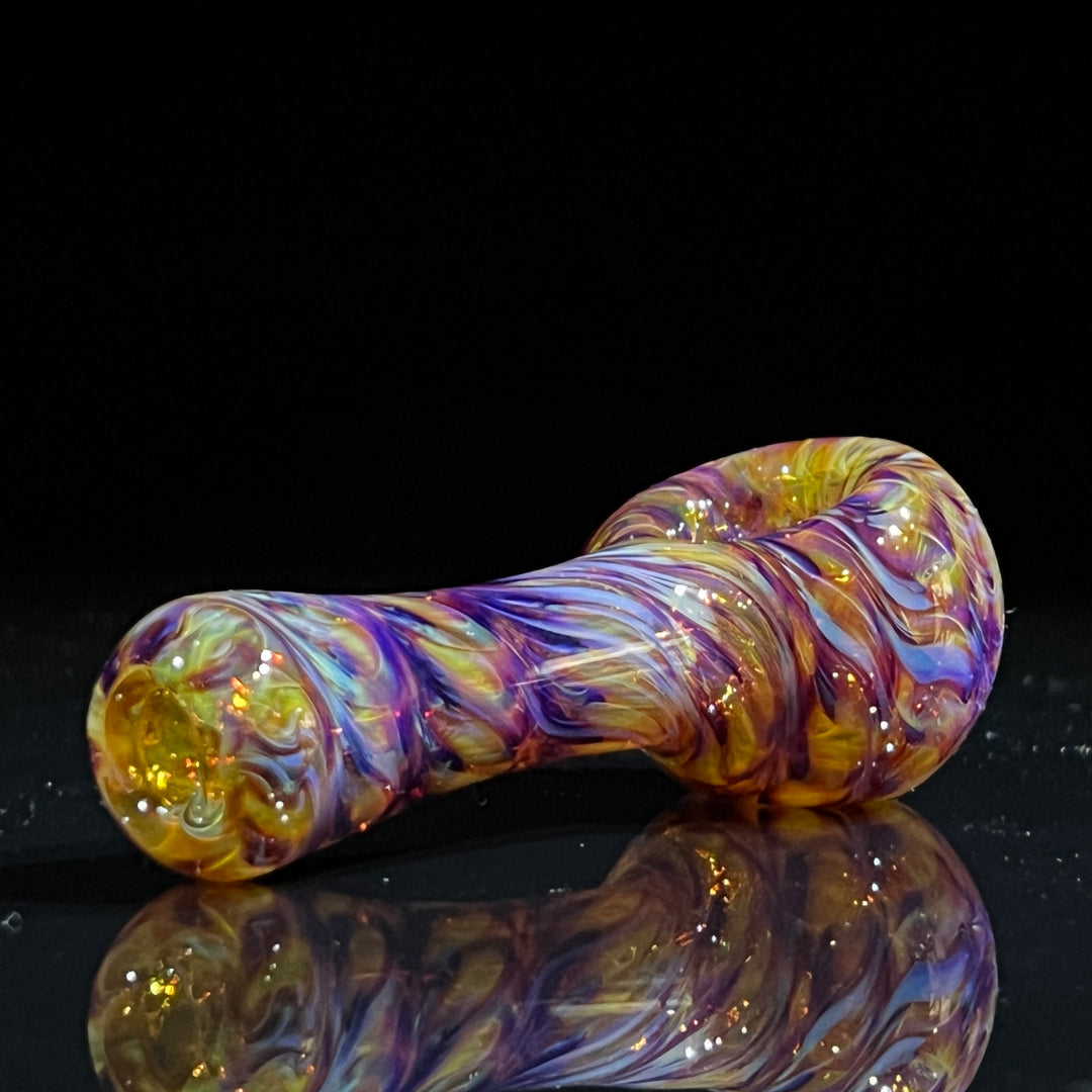 Multi-Colored Purple Pipe & Case Combo Glass Pipe Jedi Glassworks