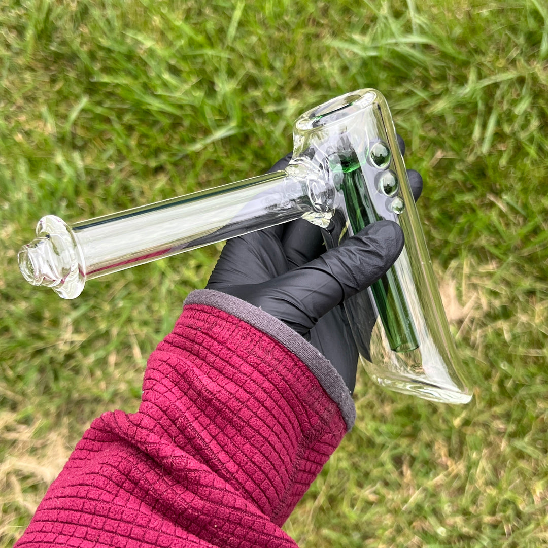 Clear Hammer Bubbler Glass Pipe Mary Jane's Glass   