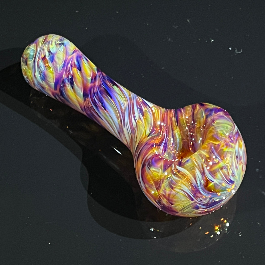 Multi-Colored Purple Pipe & Case Combo Glass Pipe Jedi Glassworks