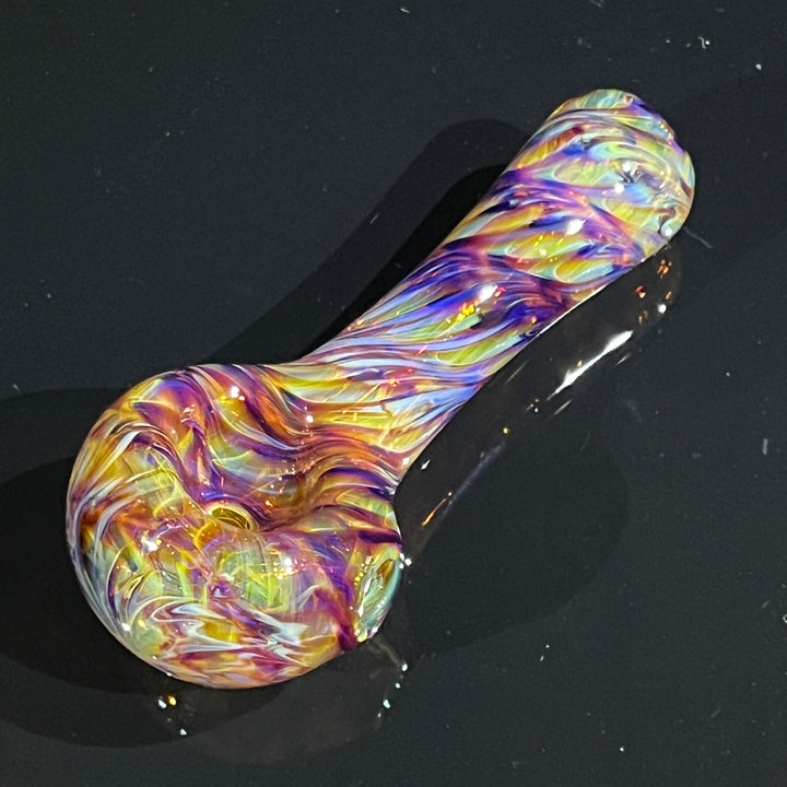 Multi-Colored Purple Pipe & Case Combo Glass Pipe Jedi Glassworks