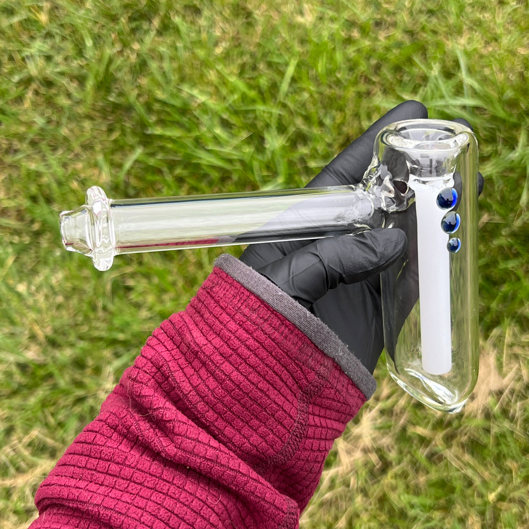 Clear Hammer Bubbler Glass Pipe Mary Jane's Glass   