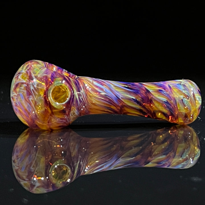 Multi-Colored Purple Pipe & Case Combo Glass Pipe Jedi Glassworks