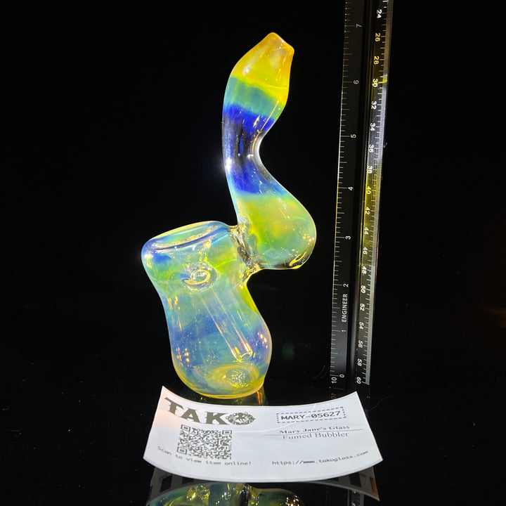 Fumed Bubbler Glass Pipe Mary Jane's Glass   