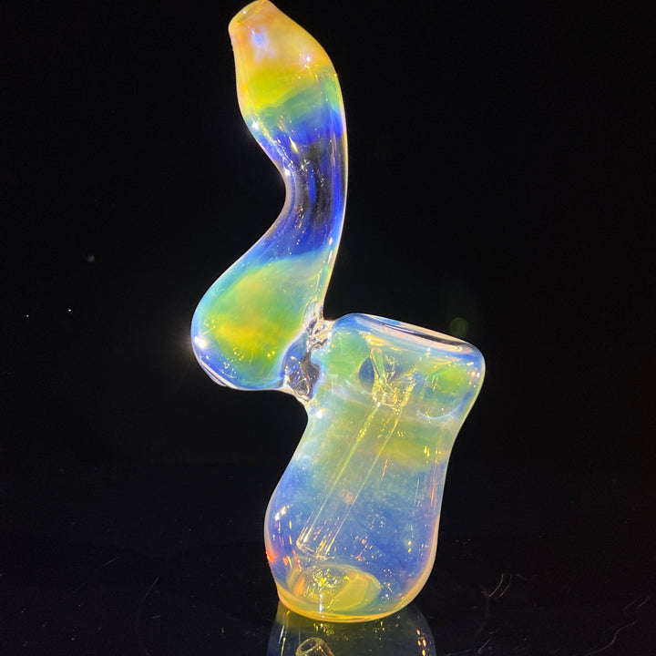 Fumed Bubbler Glass Pipe Mary Jane's Glass   