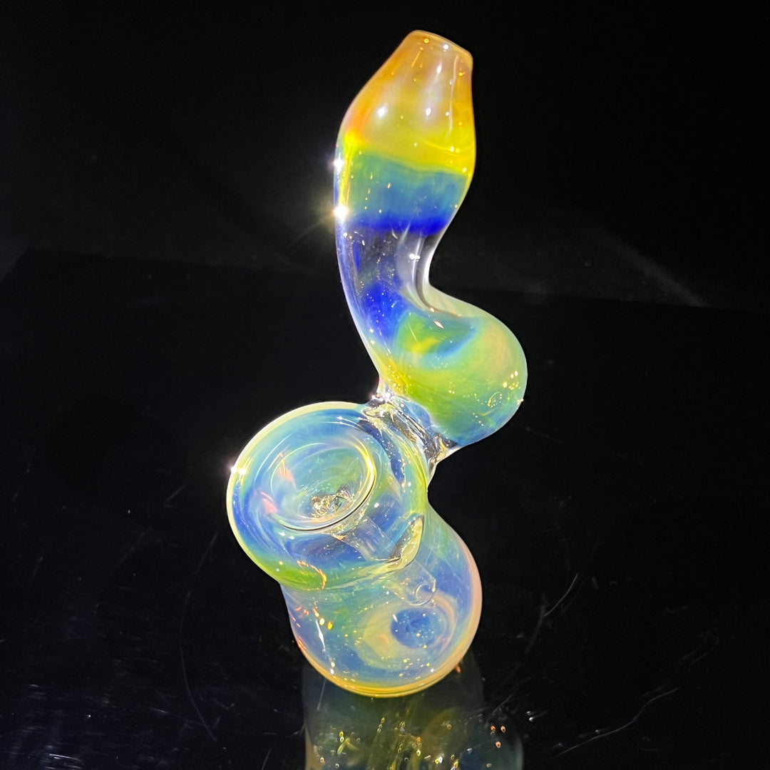 Fumed Bubbler Glass Pipe Mary Jane's Glass   