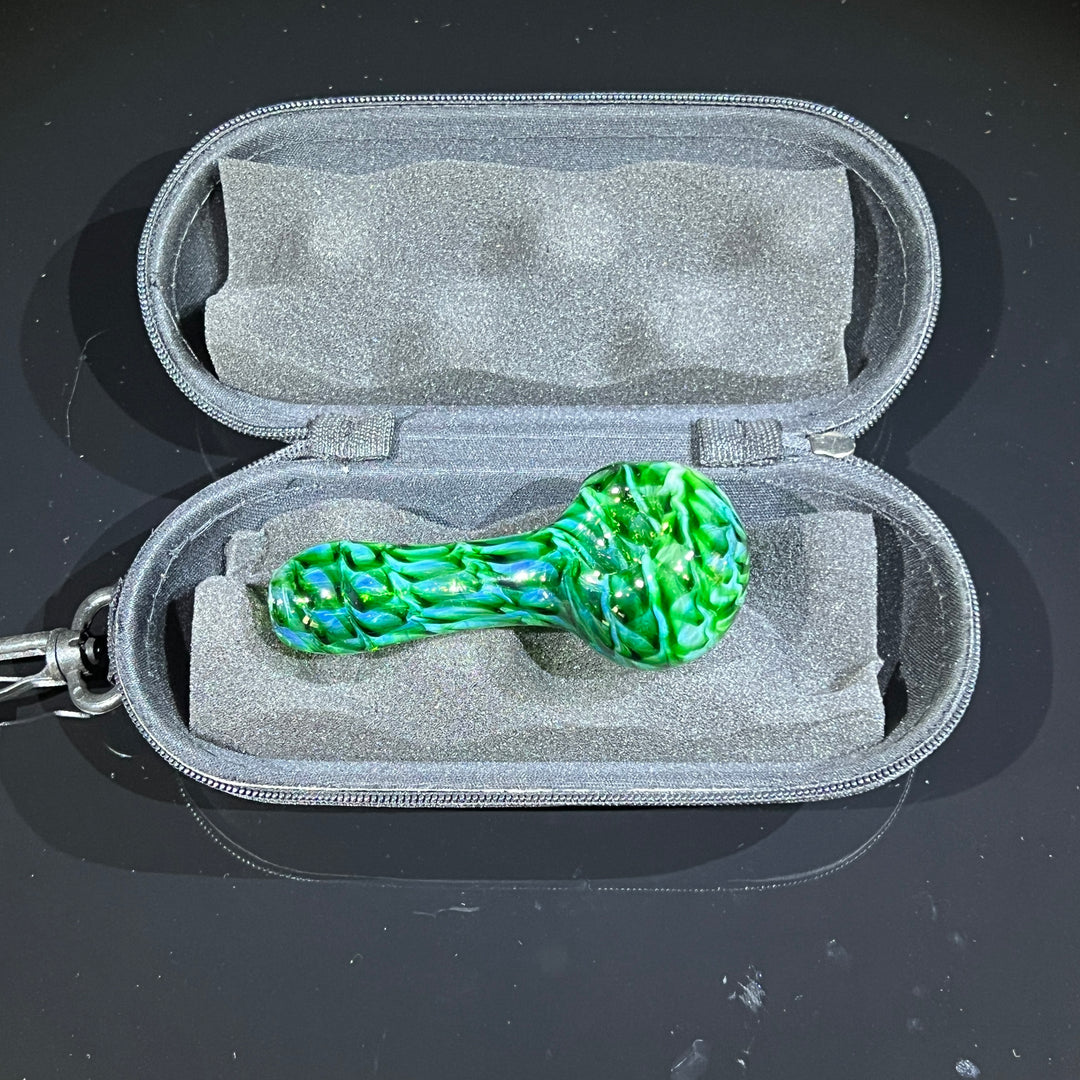 Exp Green Pocket Pipe & Case Combo Glass Pipe Jedi Glassworks