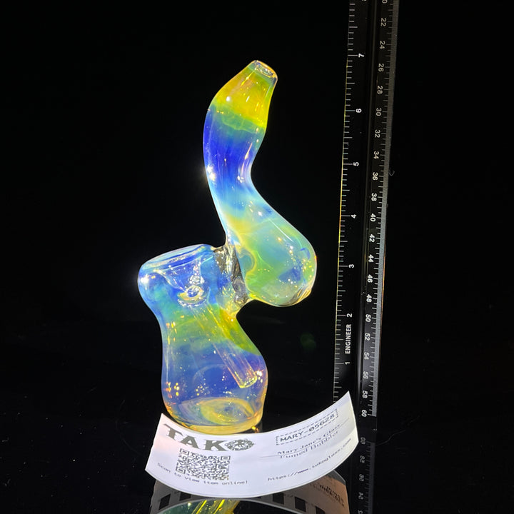 Fumed Bubbler Glass Pipe Mary Jane's Glass   