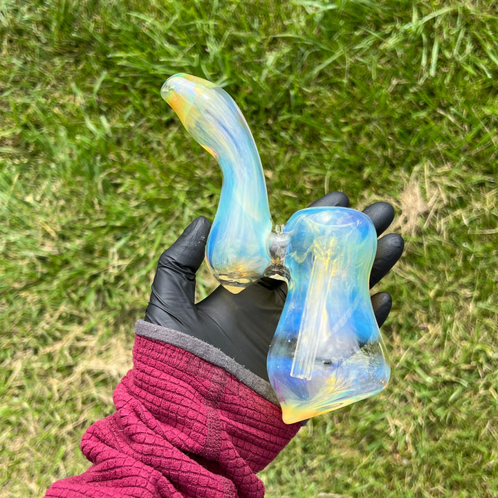 Fumed Bubbler Glass Pipe Mary Jane's Glass   