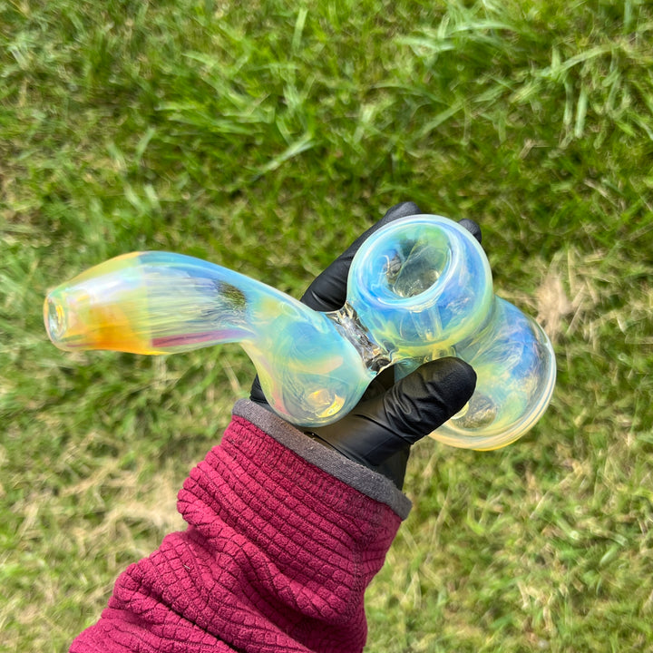 Fumed Bubbler Glass Pipe Mary Jane's Glass   