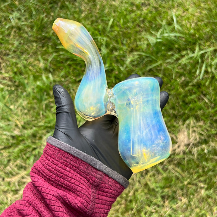 Fumed Bubbler Glass Pipe Mary Jane's Glass   