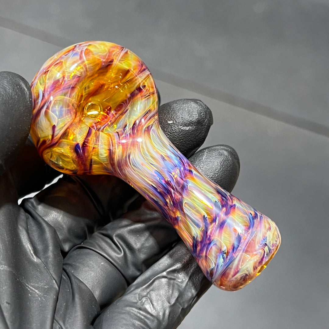 Multi-colored Purple Pipe Glass Pipe Jedi Glassworks