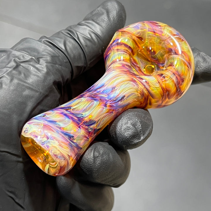 Multi-colored Purple Pipe Glass Pipe Jedi Glassworks