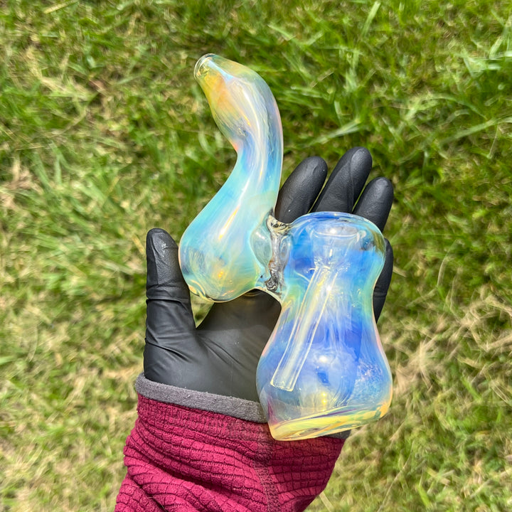 Fumed Bubbler Glass Pipe Mary Jane's Glass   