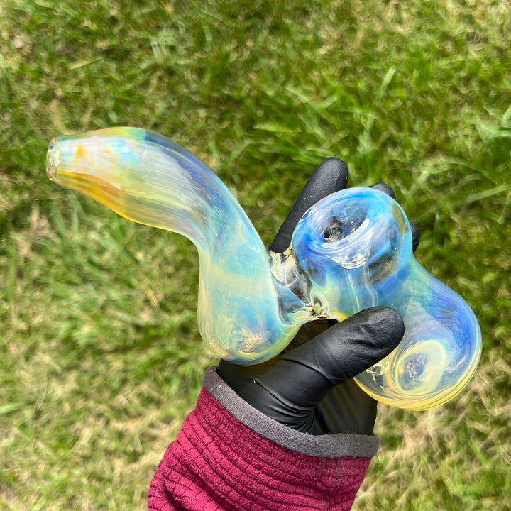 Fumed Bubbler Glass Pipe Mary Jane's Glass   