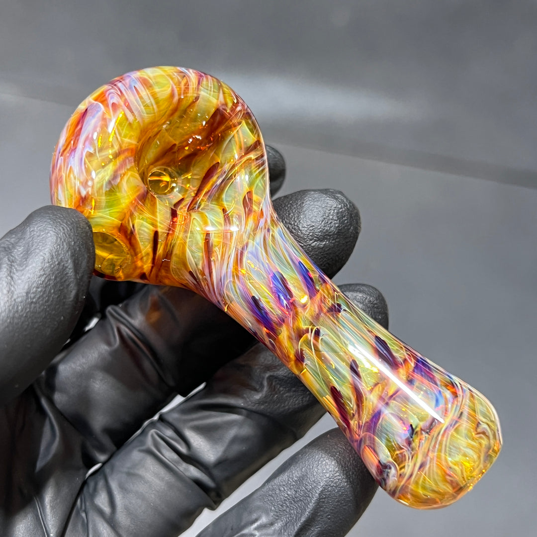 Multi-colored Purple Pipe Glass Pipe Jedi Glassworks