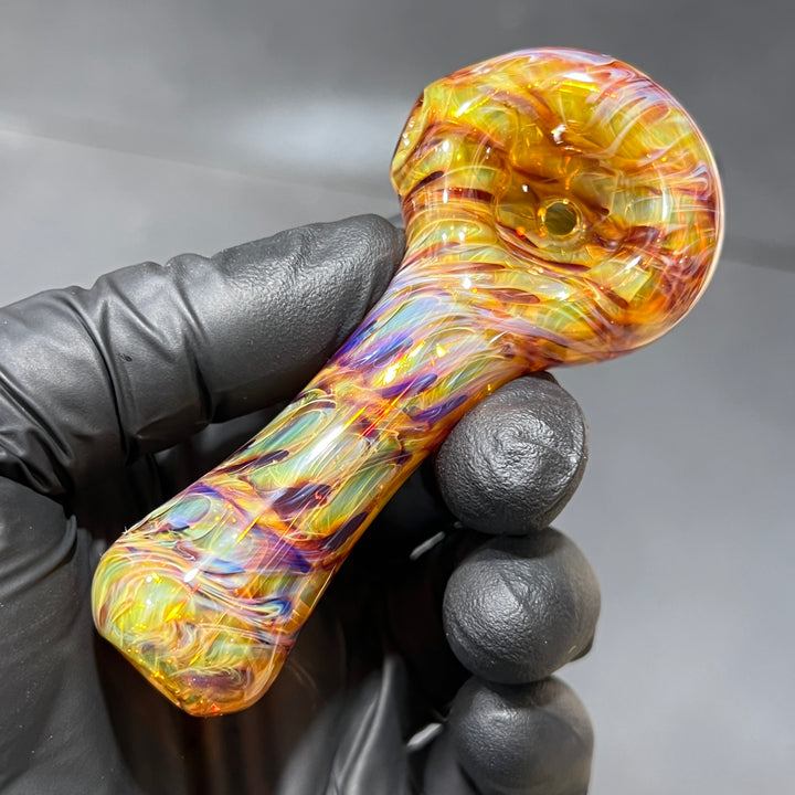 Multi-colored Purple Pipe Glass Pipe Jedi Glassworks