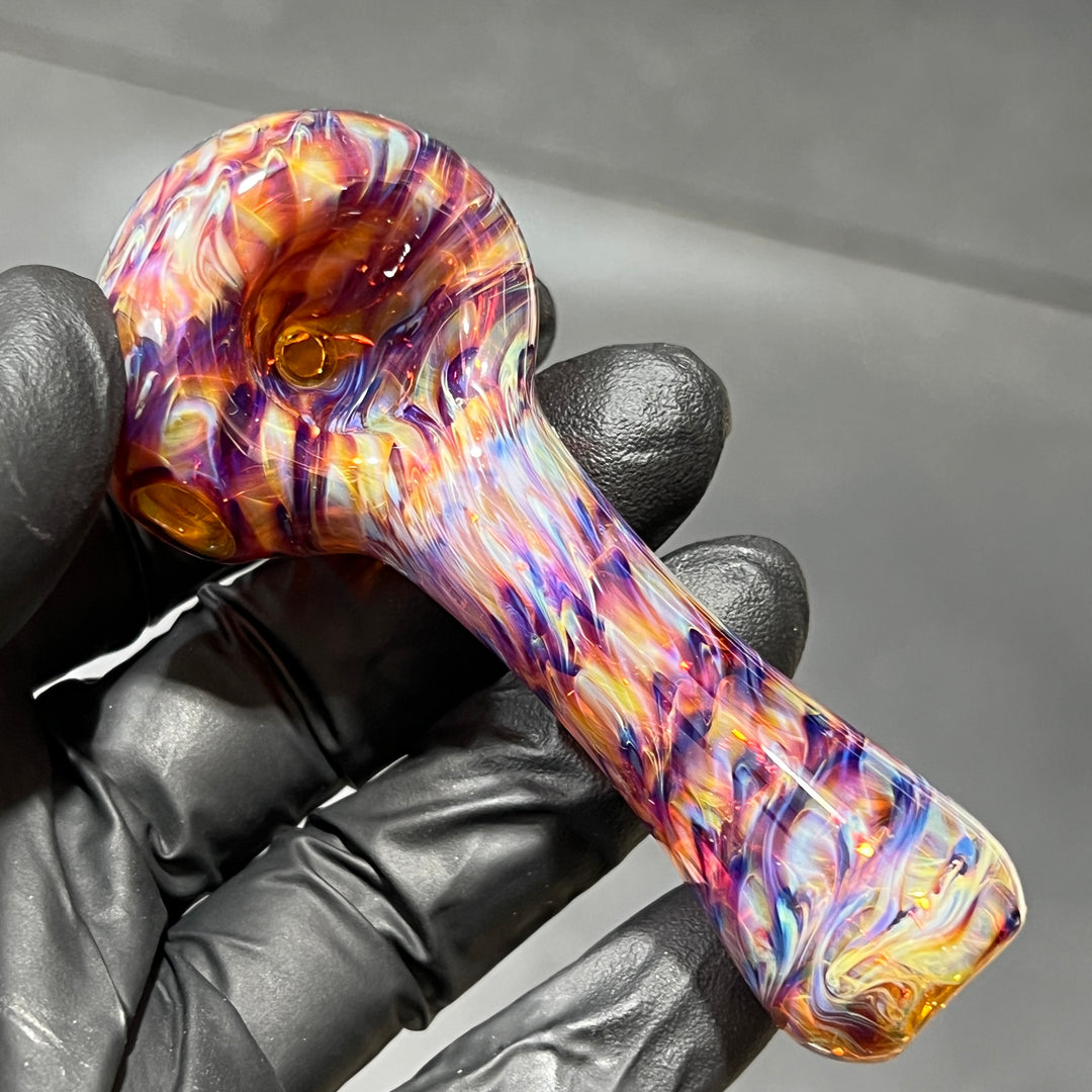 Multi-colored Purple Pipe Glass Pipe Jedi Glassworks