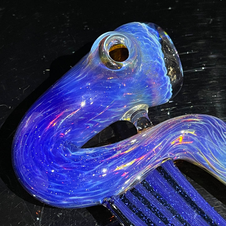 Purple Nebula Swoop Pipe Glass Pipe Tako Glass   