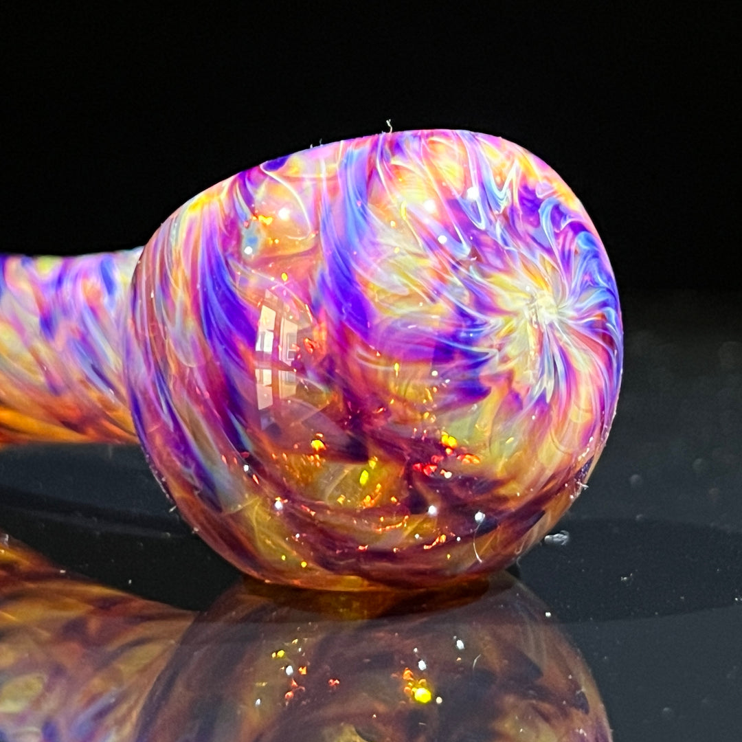 Multi-colored Purple Pipe Glass Pipe Jedi Glassworks