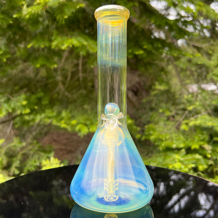 8" Fumed Beaker Bong Glass Pipe Mary Jane's Glass   